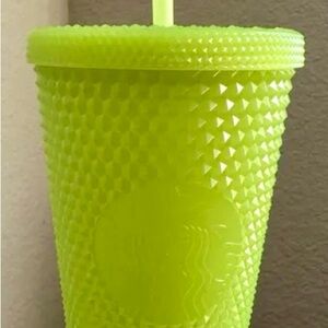 Starbucks Neon Lime Studded Tumbler with Straw